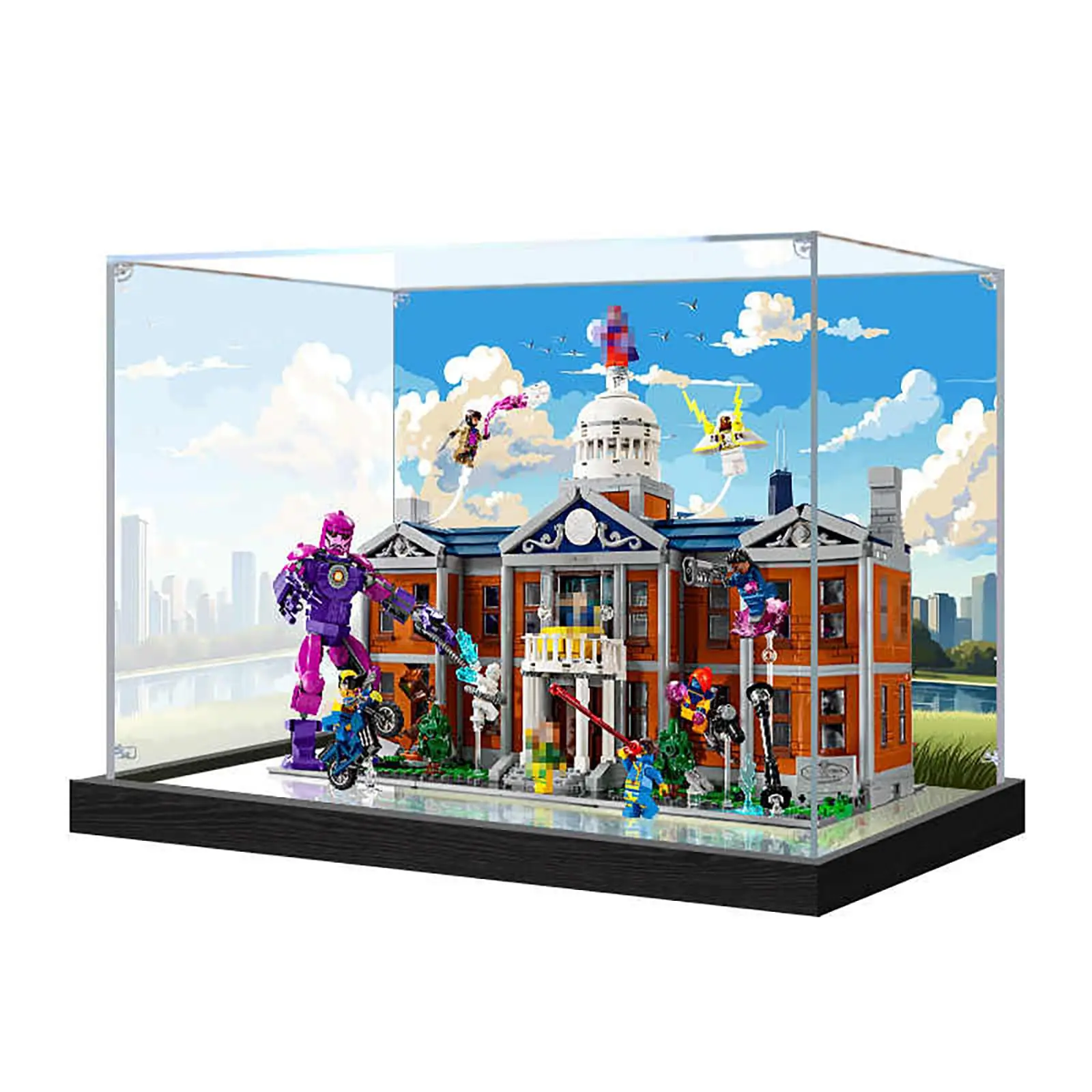 

Acrylic Display Case for Lego 76294 The X-Mansion Model -Display Box Sturdy Protection for Your Collectible (Model Not Included)