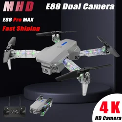 E88 Pro Podwójny aparat Dron MHD Składany profesjonalny dron z kamerą 4K HD Wysokiej jakości zdalnie sterowany quadcopter Podwójny aparat Mini Dron Zabawka