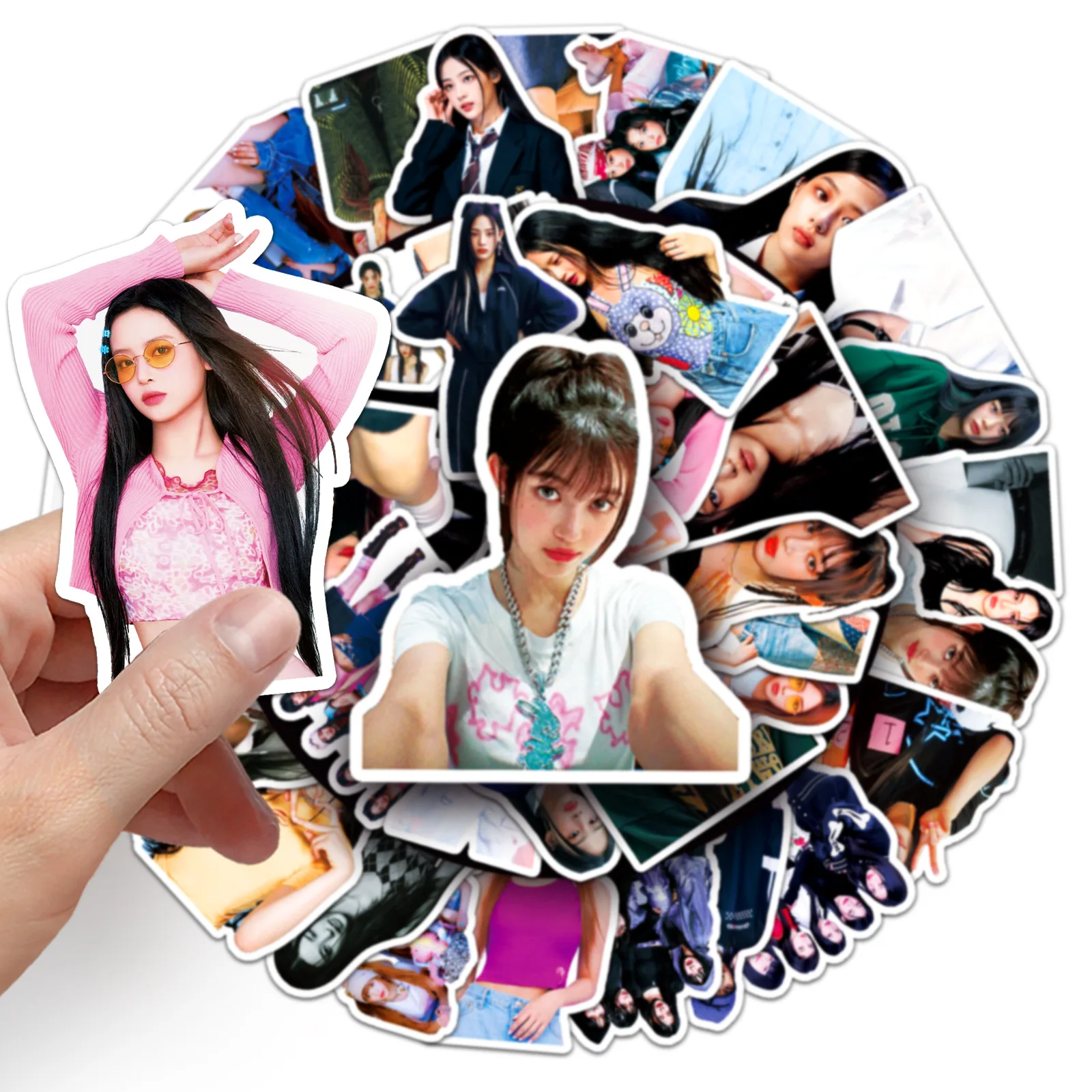 50pcs Korean Girl Group New Jeans Korean Peripheral Phone Case Computer Milk Tea Cup Decorative Sticker