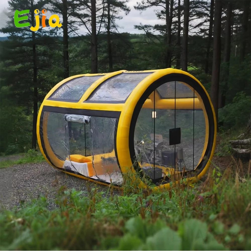 

Надувная водонепроницаемая палатка-капсула для кемпинга, прочная, портативная, всесезонная, прозрачная, для семьи, для улицы и двора