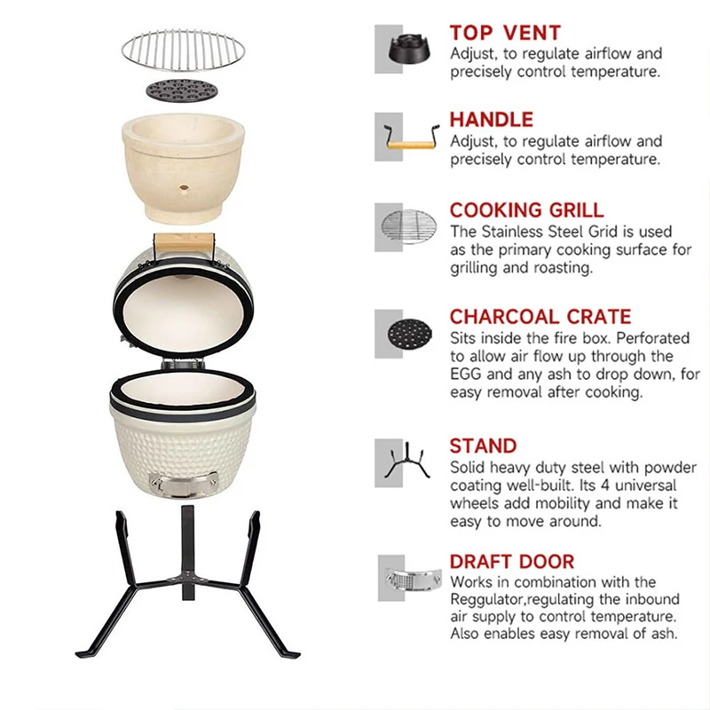 Ceramic BBQ Grill 13