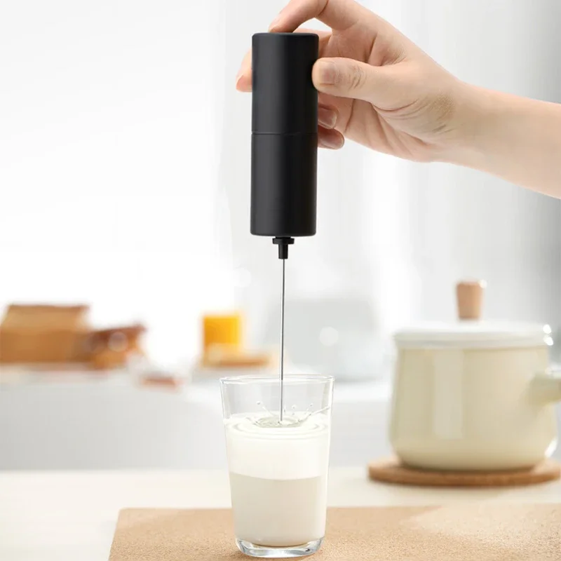 Espumador de leche eléctrico de mano, mezclador de bebidas, agitador, café, capuchino, crema, batidor, mezcla espumosa, batidor de huevos, licuadora de alimentos