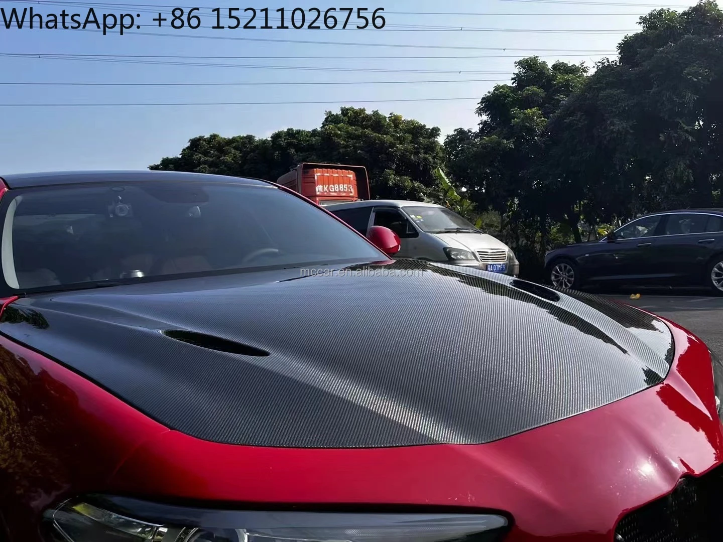 For High Quality GTA-M Style Body Kit Bumper and Engine Hood for Alfa Romeo Giulia Car Exterior Modified Tuning Parts
