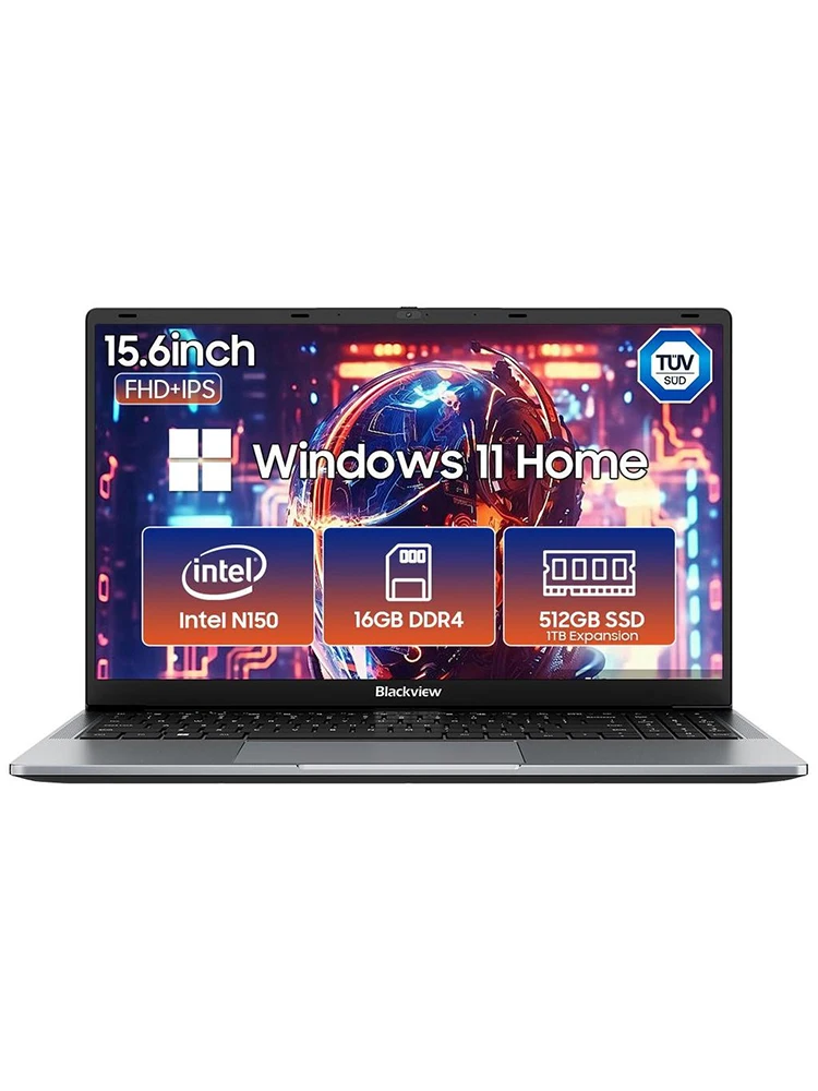 Blackview AceBook 6 Laptop Intel Twin Lake N150 CPU 15,6'' FHD+ IPS Bildschirm 16GB DDR4 512GB SSD 36Wh Akku Windows 11 Notebook