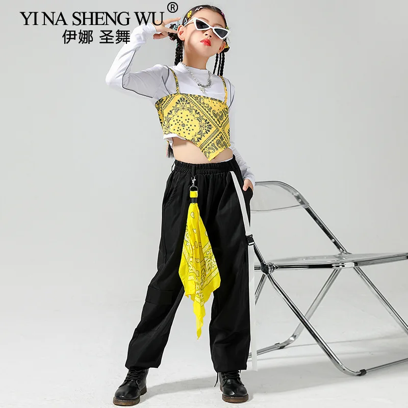 الفتيات أزياء رقص الجاز النساء مجموعة ممارسة ارتداء المنصة المرحلة الملابس الساخنة العصرية استوديو وتتسابق ملابس الرقص الجديدة للأطفال