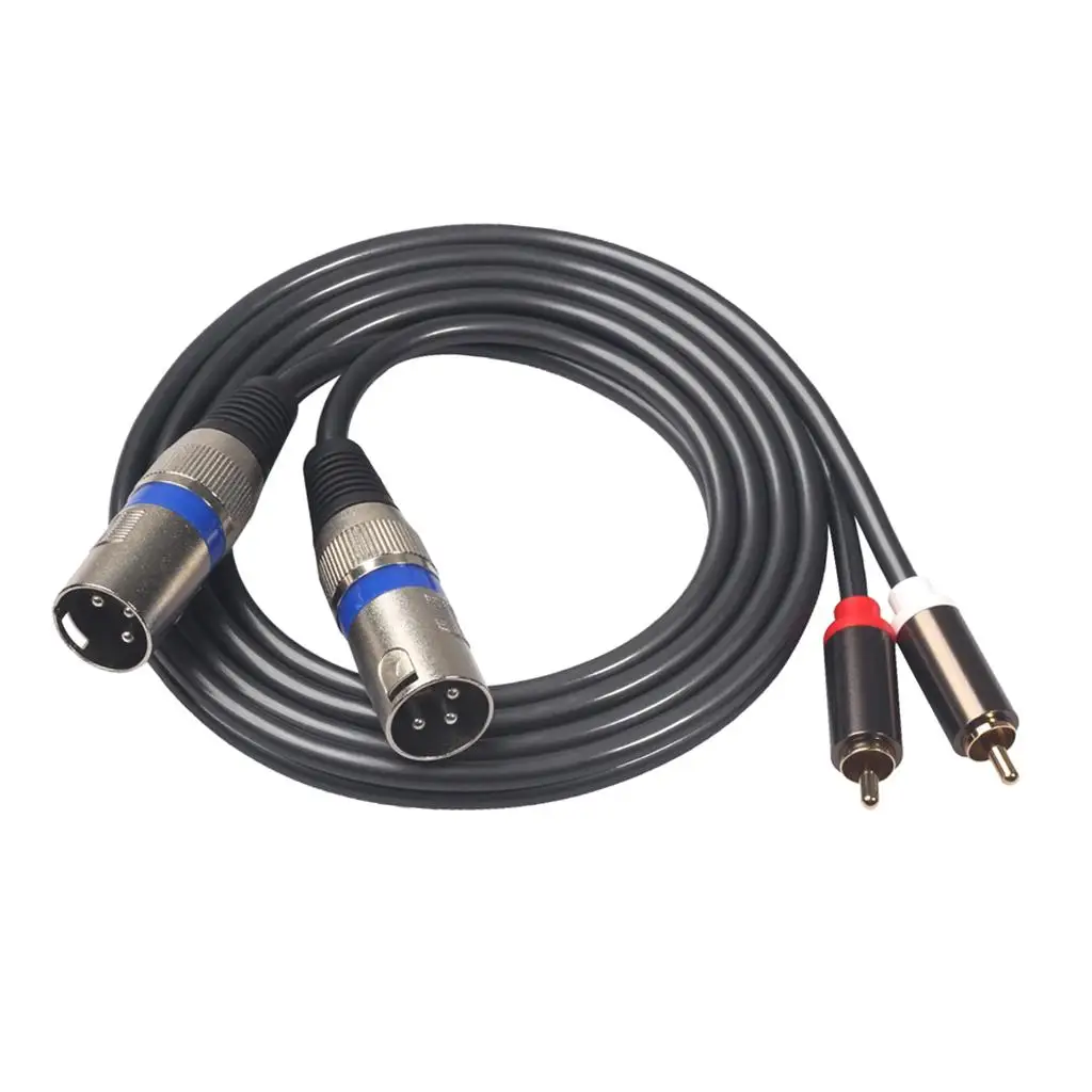 كابل 2RCA إلى 2XLR، (شديد التحمل) 2RCA ذكر إلى 2XLR ذكر ستيريو لكابل محول الصوت - 5 أقدام
