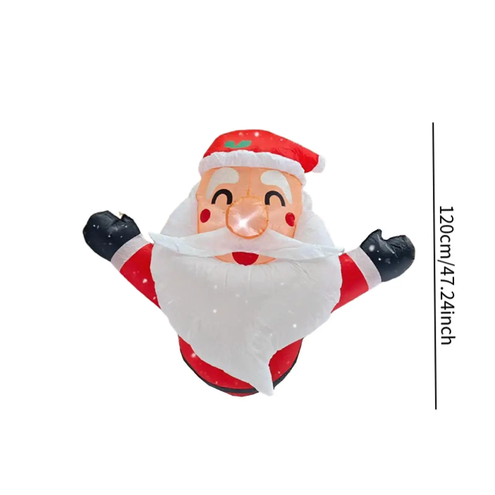سانتا المطاطية لعيد الميلاد، دعامة مضاءة، لطيفة، زينة تفجير عيد الميلاد، ديكور عيد الميلاد للمداخل والحفلات الاحتفالية