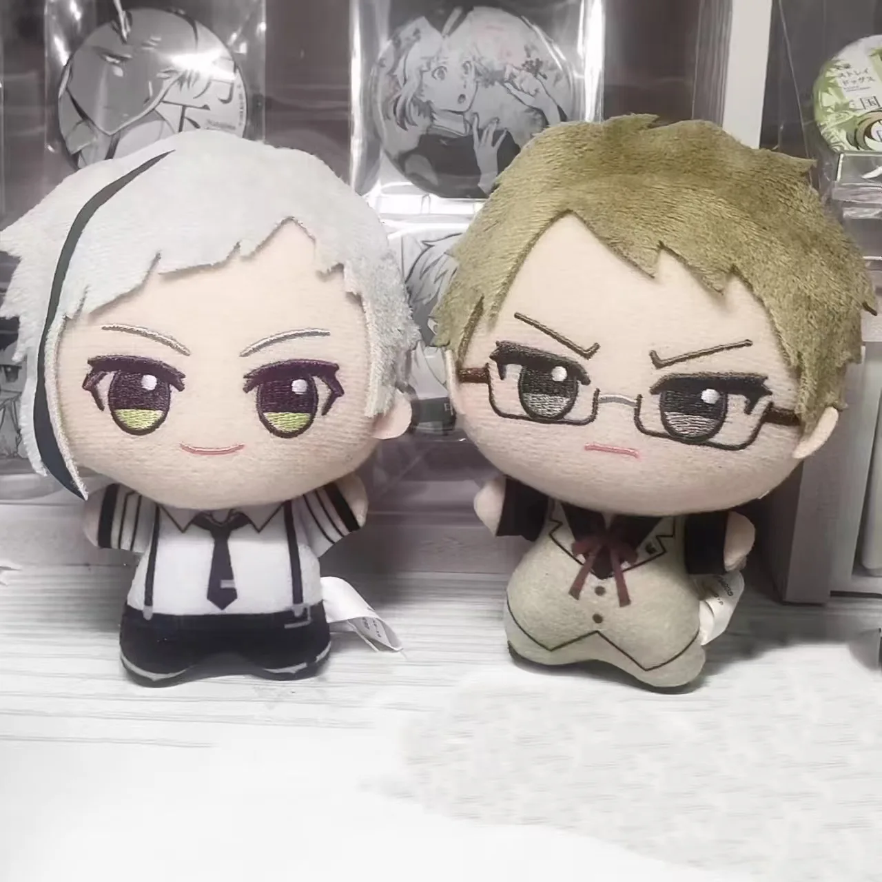 Bungo Stray Dogs Plush Keychain Cute Dazai Nakajima Bag Pendant Kunikida Ryunosuke Soft Accessories For Birthday Gift