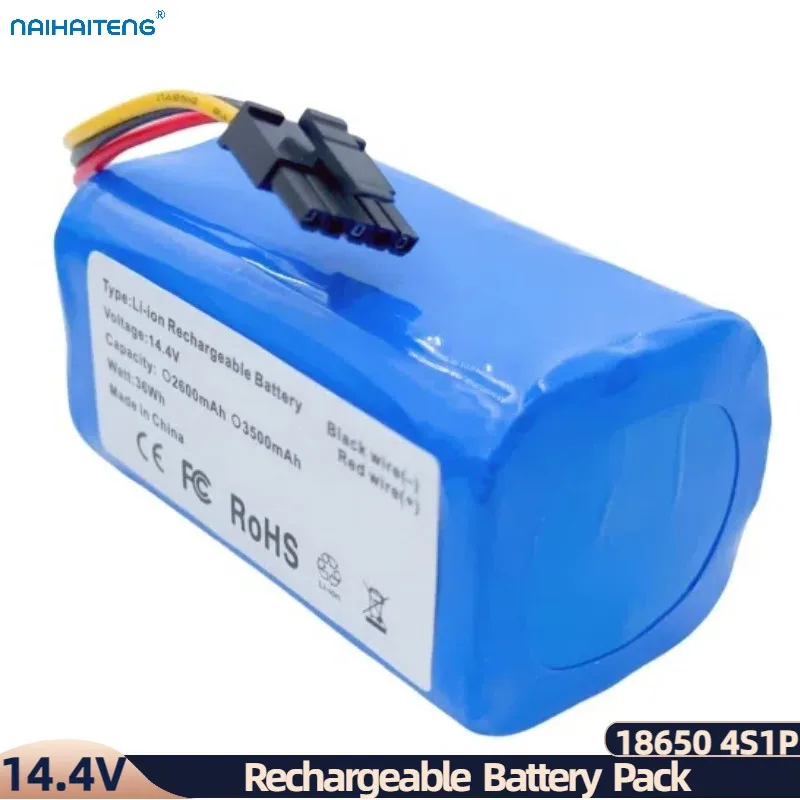 14.4V14.8V 2600mAh3500mAh Per Xiaomi Norma Mijia Mi Robot Mop 2 Lite Spazzatrice Aspirapolvere MJSTL Sostituzione Batteria ricaricabile agli ioni di