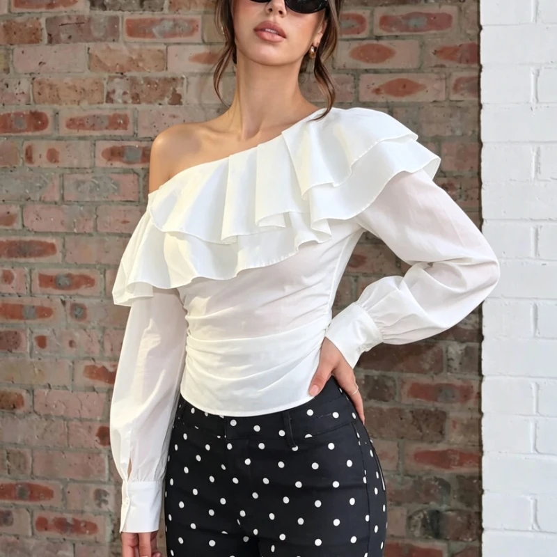 بلوزة نسائية كورية أنيقة بأكما - مراجعة Blouse Off Shoulder وسعره
