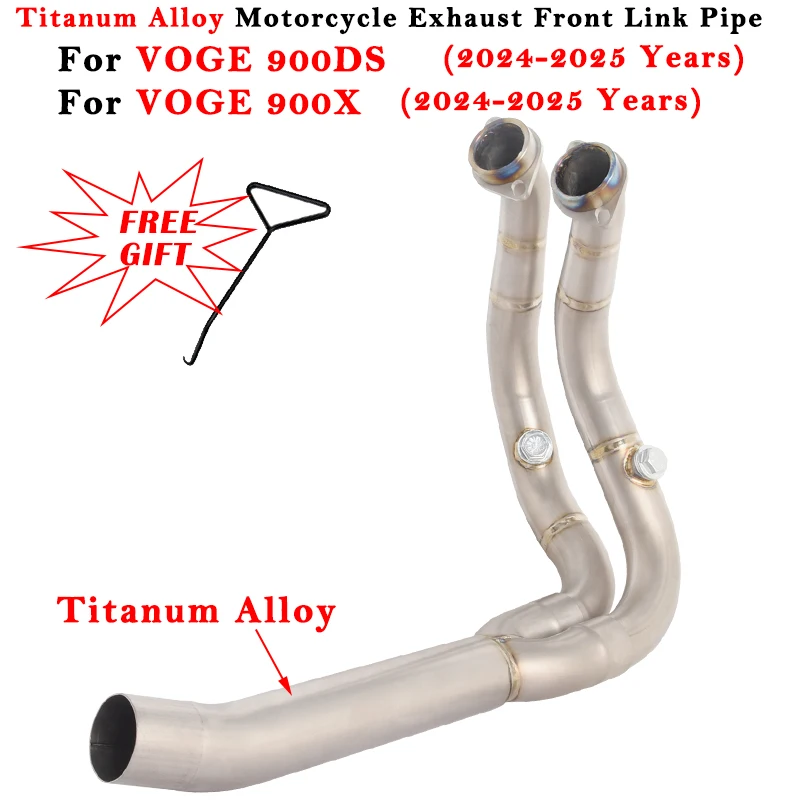 Motorcycle Exhaust Escape Modified Original Muffler Titanium Alloy Front Link Pipe For VOGE 900X 900DS 900 DS X DSX 2024 2025