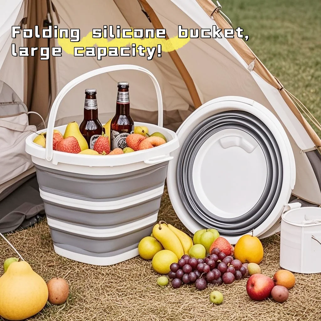 

Portable Storage Bucket 10L Collapsible Bucket Portable Outdoor Travel Home Bucket Fishing Bucket Cleaning Bucket foot soak