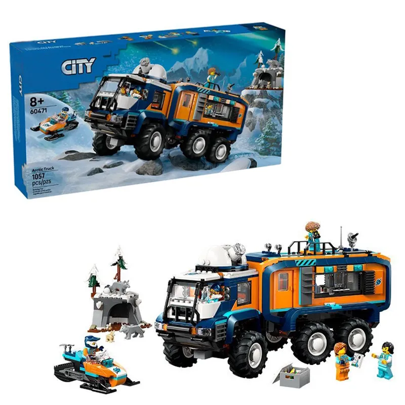

НОВИНКА 60471 Конструктор серии «Город»: Грузовик для полярной экспедиции, развивающая игрушка-модель, подарок-украшение для мальчиков, 1057 деталей