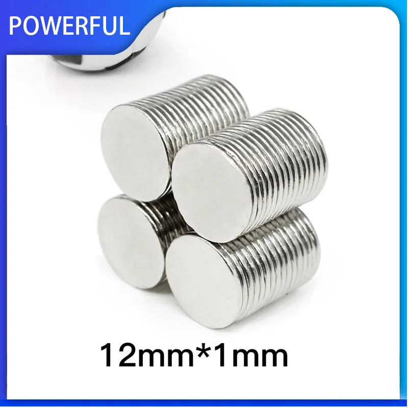 

20~500PCS 12x1mm Round N35 NdFeB Neodymium Magnet Powerful Rare Earth Permanent Magnets 12mm x 1mm Magnets Disc