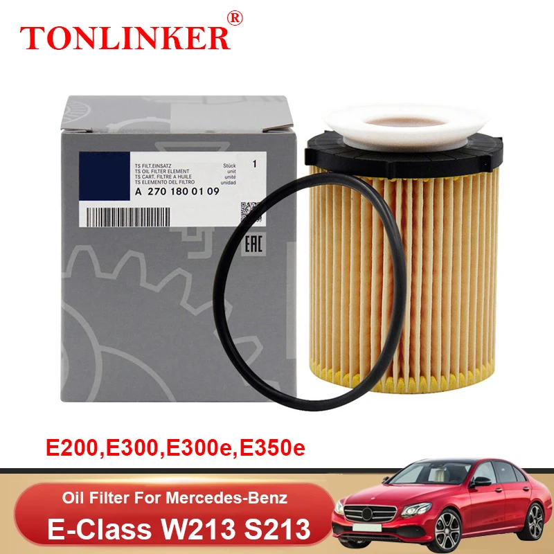 

Масляный фильтр TONLINKER A2701800109 для Mercedes Benz E Class W213 S213 2016-2022 E200 E350e E300 E300e, автомобильные аксессуары A2701840225