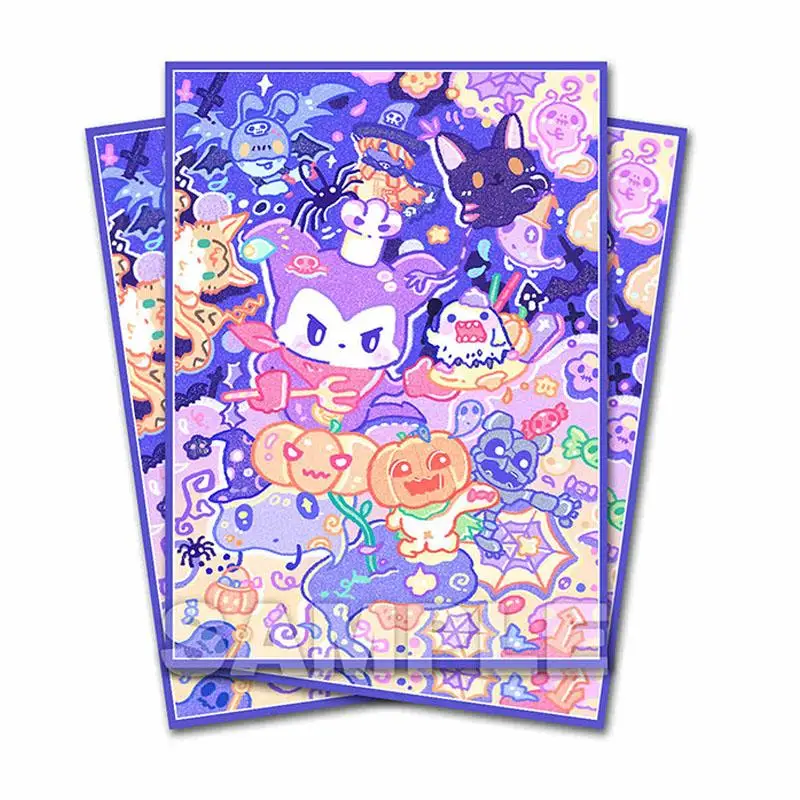 

60pcs/set Digimon Adventure Halloween Q-version card sleeve OPCG PTCG Anime Game Collection Card Protective Cover Gift 67*92mm