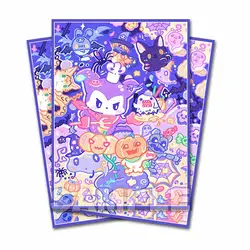 60pcs/set Digimon Adventure Halloween Q-version card sleeve OPCG PTCG Anime Game Collection Card Protective Cover Gift 67*92mm
