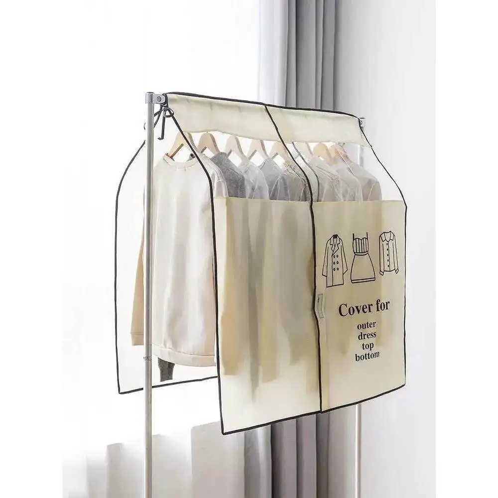 

Non-Woven Fabric Dust Cover for Hanging Clothes Bag Home Use Dustproof Protector for Coats And Jackets Children's Closet Orga...