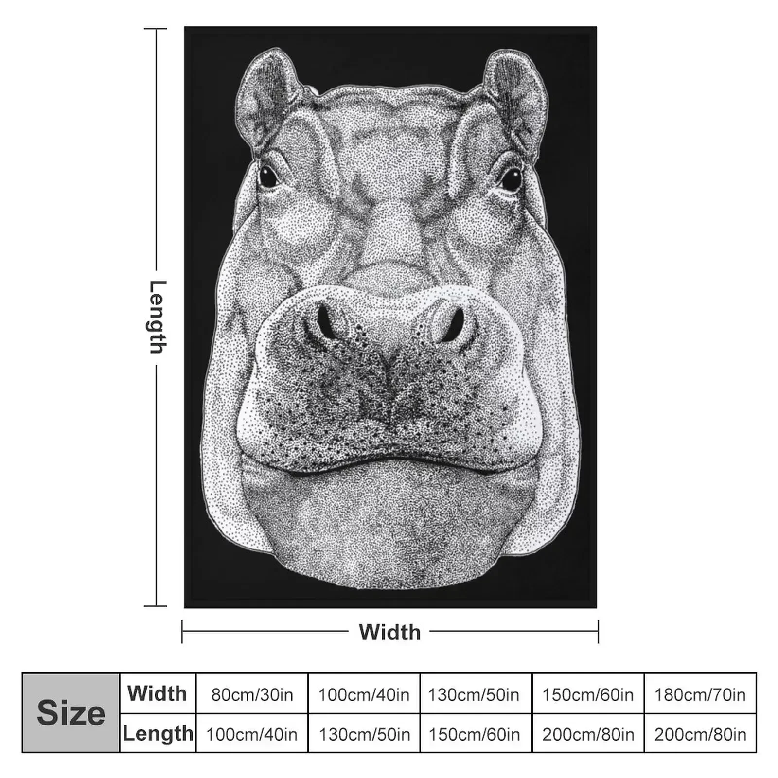 HIPPOPOTAMUS HIPPO DRAWING Throw Blanket Comforter Nap Luxury Thicken Extra Large Throw heavy to sleep Luxury St Blankets
