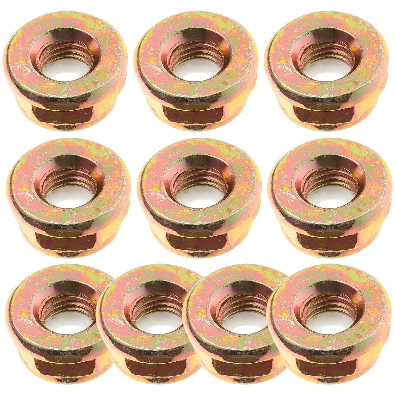 

10pcs Grass Trimmer Nut Spindle Replacement For Lawn Mower Metal Axle Lock Working Head Repair Part Mower Spindle Nut