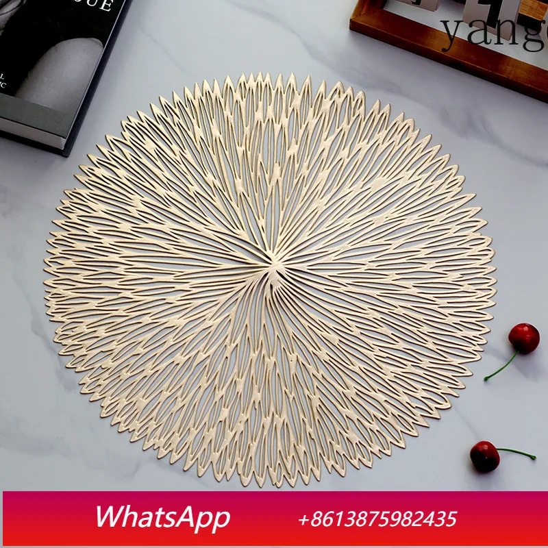 

LH style placemat heat insulation non-slip round dining table mat household creative plate mat heat resistance