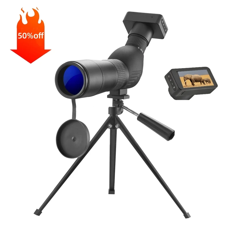 60X HD Zoom Spotting Scope Telescope Powerful Magnification Long Range Hunting Camping Astronomical Telescope For BirdWatching