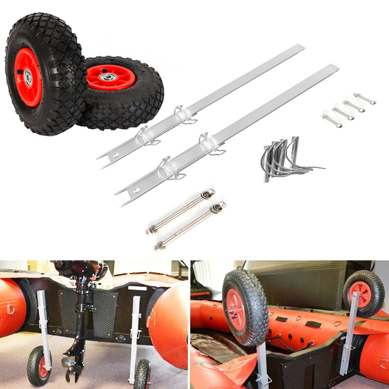 Durable Wheels and Brackets and Ear Buckles and Long Short Screw Caps Capacity Suitable for Grass and Dirt