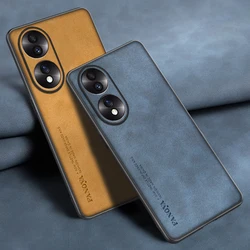 Luxury PU Leather Case For Honor 90 70 50 Back Cover Matte Full Protection TPU Silicone Phone Case For Honor50 Honor70 Honor90