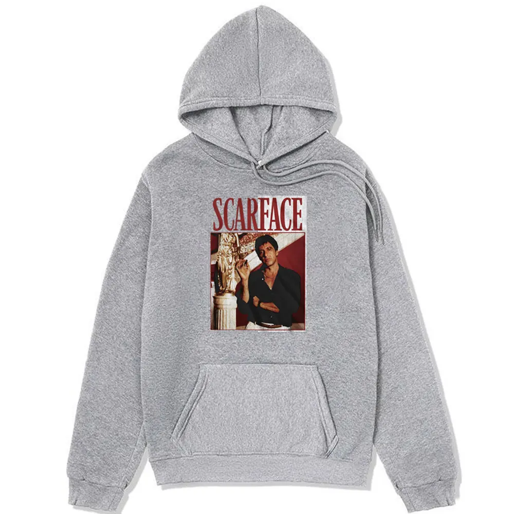 90s Vintage Scarface Movie Al Pacino As Tony Montana Graphic Hoodies Men Women Fashion Sweatshirt Oversized Streetwear Pullover