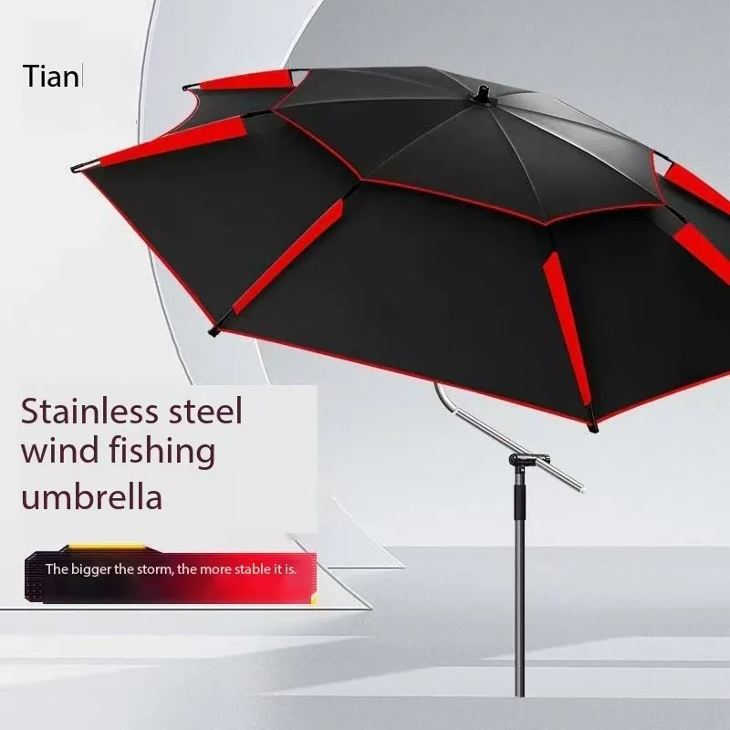 New Outdoor Fishing Umbrella with Universal Cane, Sunscreen and Thermal Insulation, Large Umbrella, Portable Stall Sun Umbrella