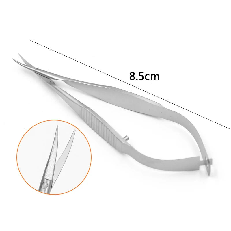 8.5 cm Stainless Steel Microscopic Instruments Elbow Micro Scissors