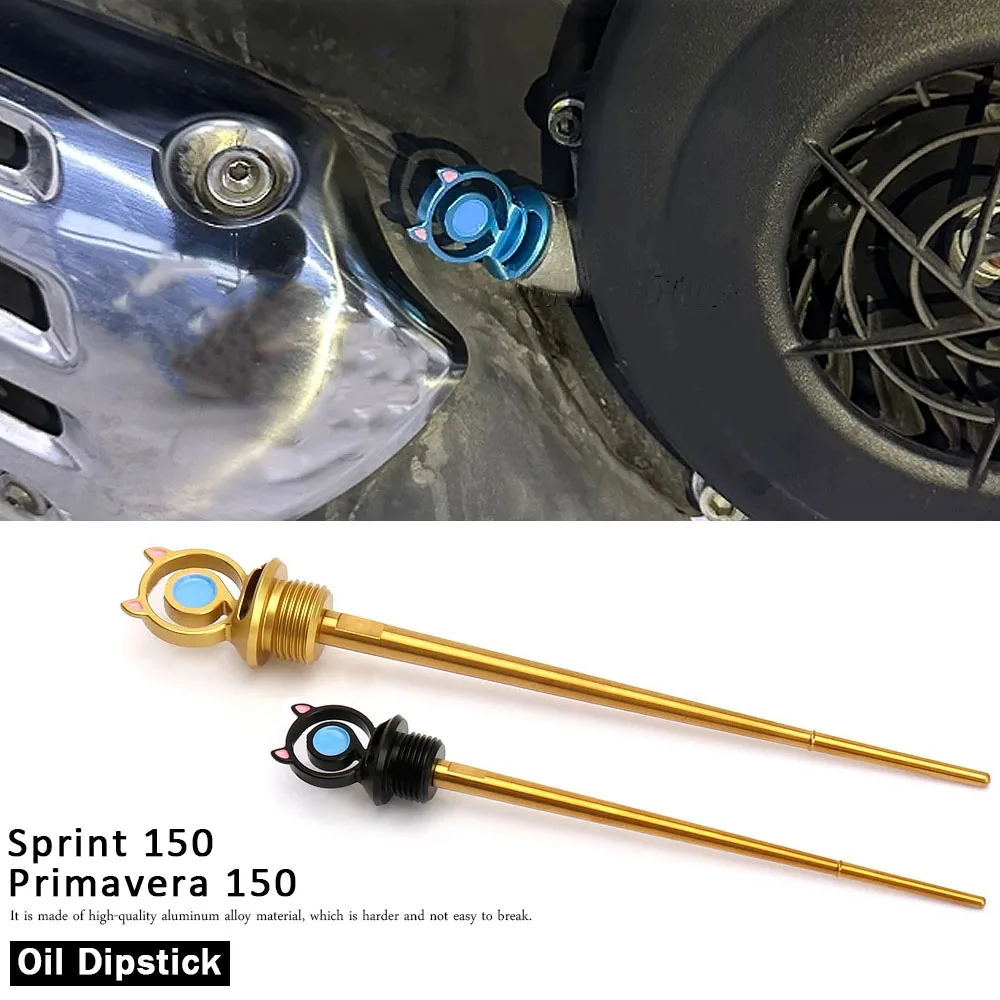 Motorcycle Accessories 7 Color Engine Oil Dipstick Kit For Vespa Primavera 150 PRIMAVERA 150 Sprint 150 SPRINT 150