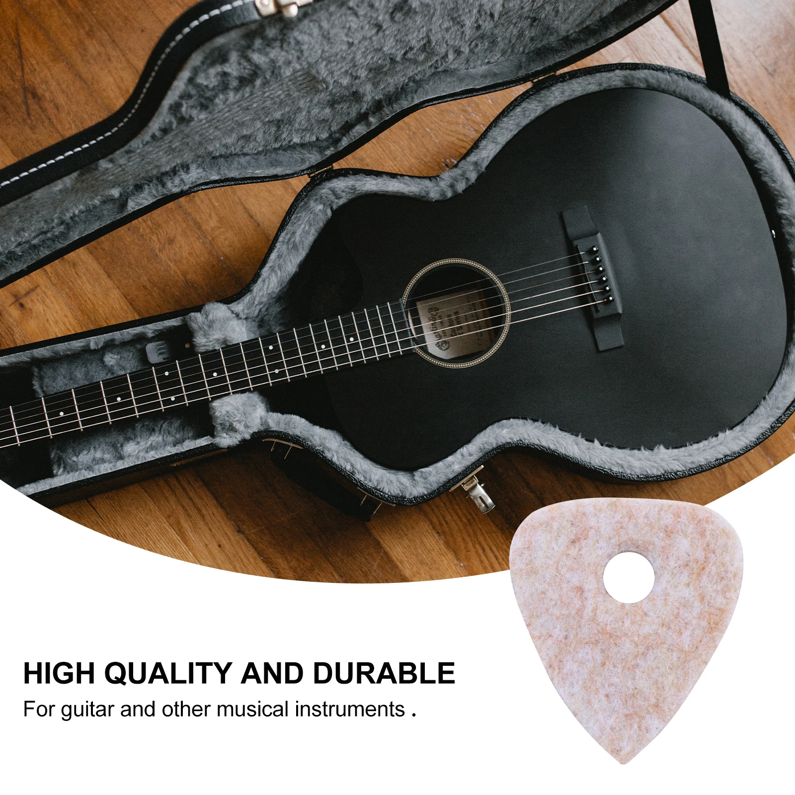 

8Pcs Ukulele Felt Picks Durable Ultra Thin Comfortable Finger Protection Wide Mouth Design Suitable Tetrachord Musical