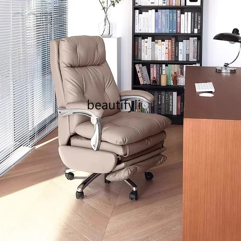 

Light Luxury Boss Home Fashion Comfortable Reclining Office Business Leather Executive Chair