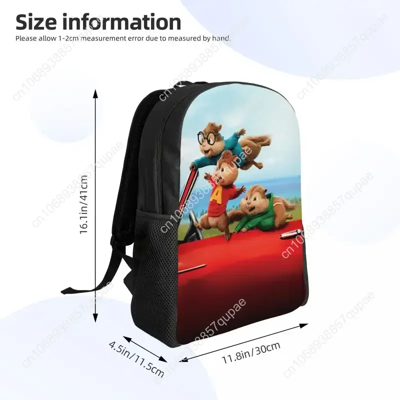 Zaini anime Alvin Seville personalizzati per uomo donna scuola studente universitario Bookbag adatto per laptop da 15 pollici The Chipmunks Manga Bags