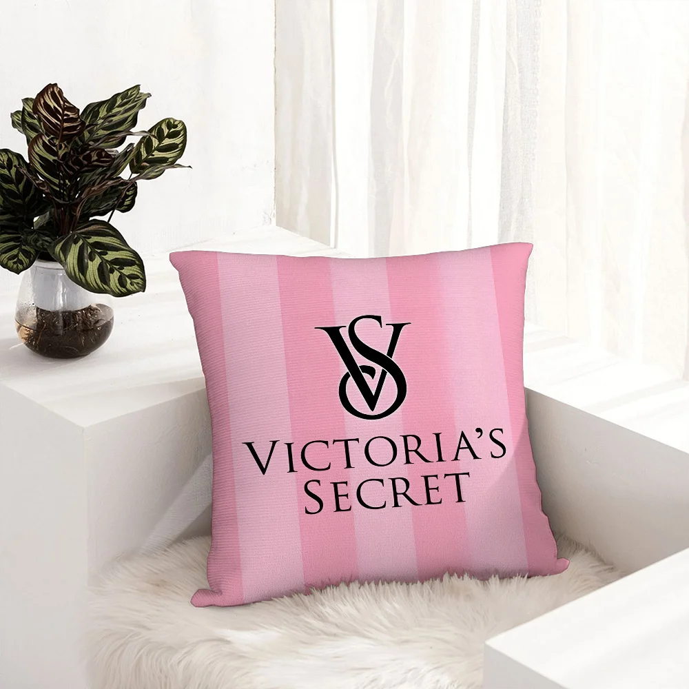 V-Victorias-Fashion-S-Secret Pillow Case Plush Fabric Soft Pillowcase Double Sided Print Sofa Cushion Cover Throw Pillow Cover