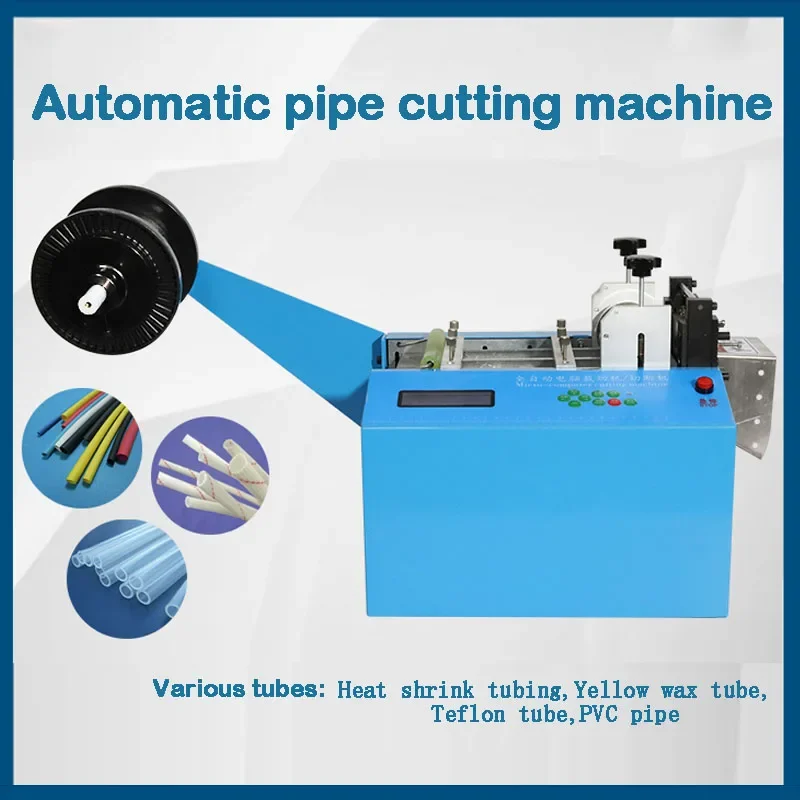 

Automatic Hot Shrink Tube Cutting Machine Microcomputer Pipe Cutter 150W 0-100mm PVC Wire Rope Heat Shrinking Sleeve Cut Device