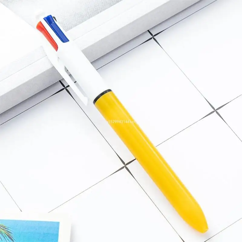 Ballpoint Pens 1.0mm Shuttle Pens 4-in-1 Retractable Ballpoint Pens Multicoloured Pens Writing Tool for Students Dropship