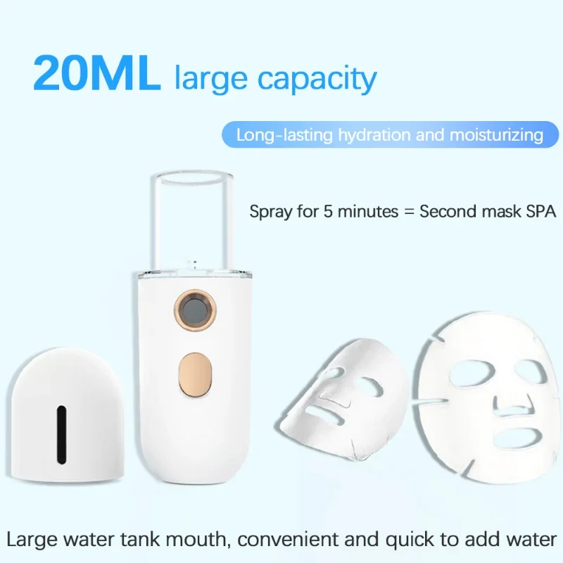 Mini Face Steamer USB ชาร์จ Humidifier NANO Nebulizer แบบพกพาสเปรย์เย็น Moisturizing Beauty Instruments Skin Care TOOL