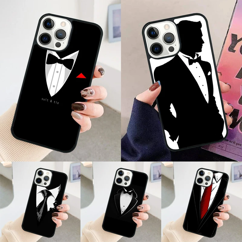 Cool Man Suit Shirt Tie phone case Cover For iPhone 14 15 16 Pro Max SE 2020 coque For apple 11 12 13 Pro Max Mini 7 8 Plus