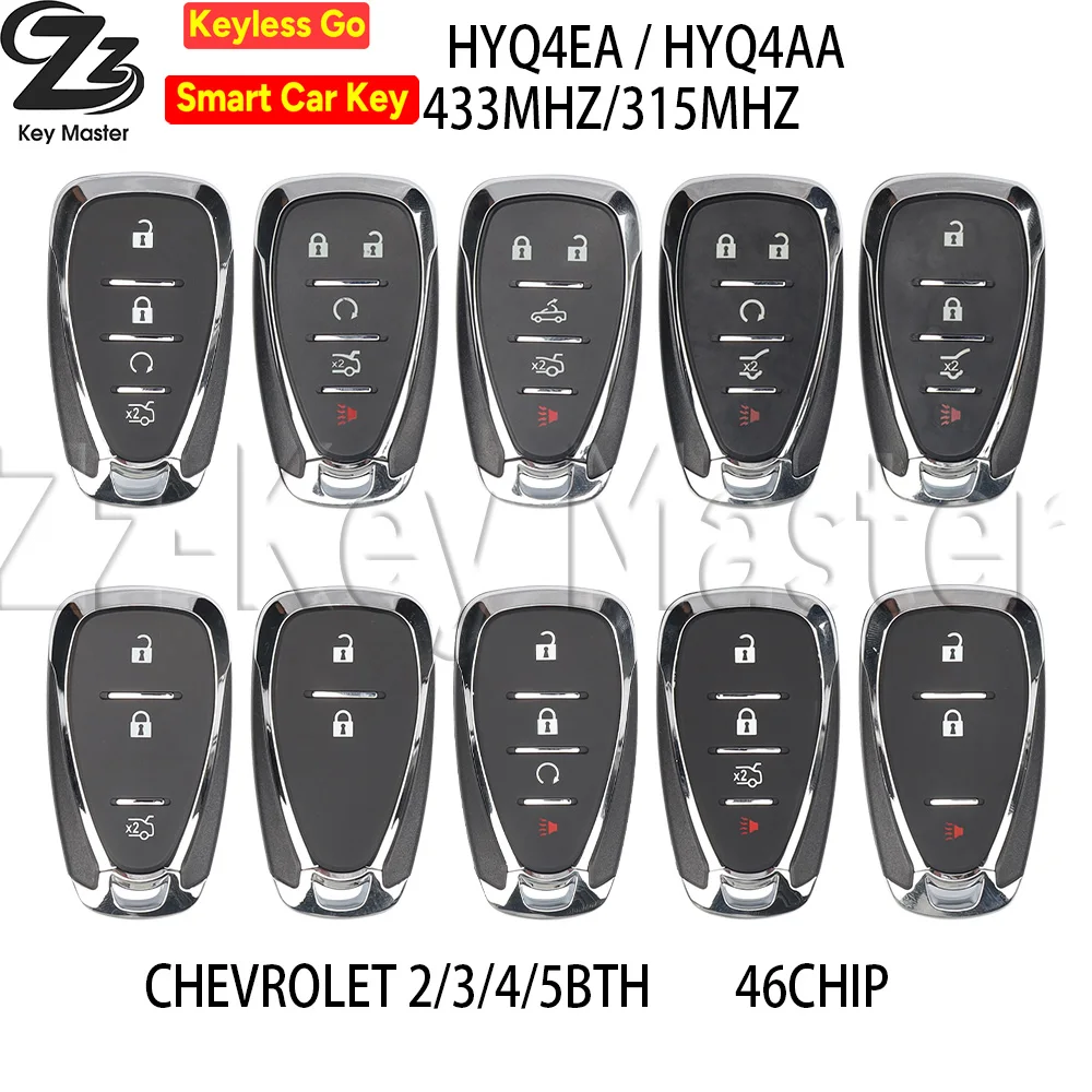 

Zz 315/433MHz ID46 Chip Car Remote Key For Chevrolet HYQ4AA HYQ4EA Malibu Cruze Spark Camaro Equinox Volt Blazer Traverse Sonic