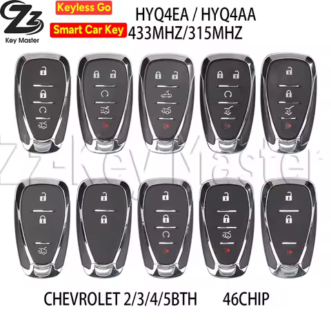 Zz 315/433MHz ID46 Chip Car Remote Key For Chevrolet HYQ4AA HYQ4EA Malibu Cruze Spark Camaro Equinox Volt Blazer Traverse Sonic