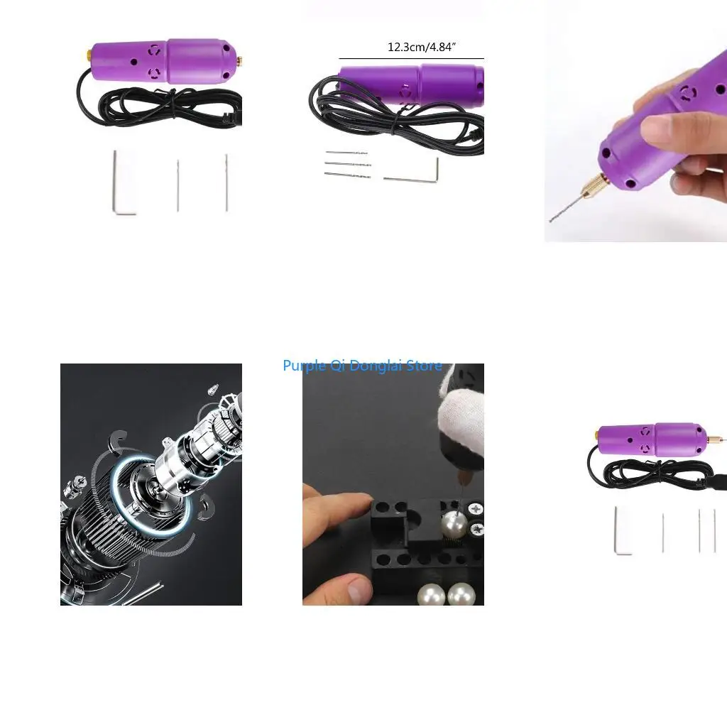 L21E USB Drill 5V Electric Hand Drill Circuit Board Acrylic Film Manual Epoxy Jewelry Punching Machine