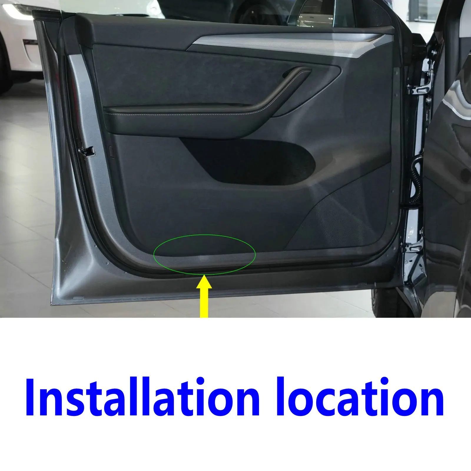 HD 2X LED Auto-Türprojektor Willkommensbeleuchtung für Tesla Zubehör Model Y RWD 2025 Model 3 S X 2020 2021 2022 2023 2024 2025 2026 – Detail 1