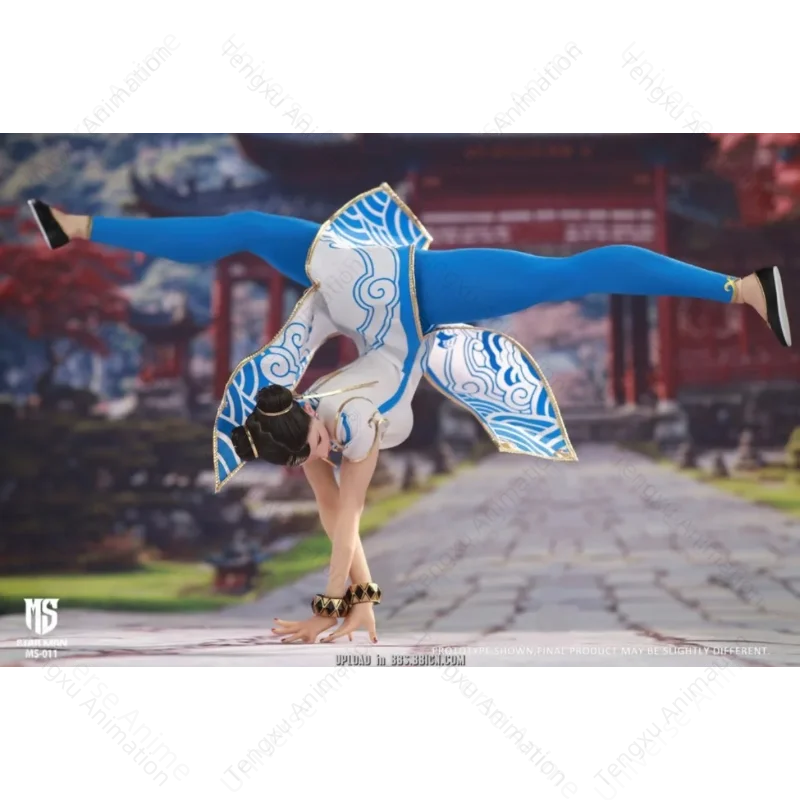【즉시 배송】스타맨 MS-011 춘리 MS 011 여성 전투기 1/6 조절 가능한 눈 액션 피규어 장난감 수집품