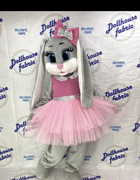 

Костюм-талисман «Розовый кролик» для взрослых: рекламный, для карнавала, вечеринок, показов мод