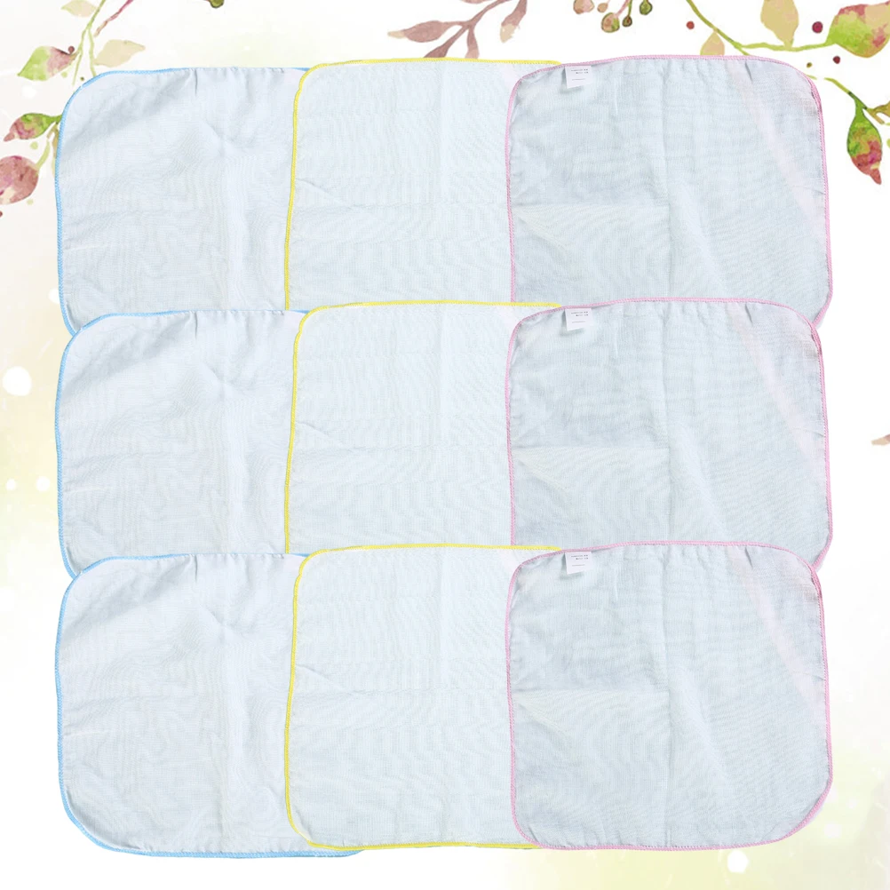 9 قطعة مناشف التجشؤ الطفل القطن الترويل المرايل مربع منديل 30x30 سنتيمتر للجنسين لينة ماصة مساحات اللعاب لحديثي الولادة التسنين