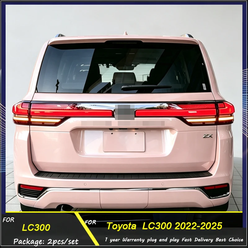 Car Tail Lamp for Toyota Land Cruiser LC300 LED Tail Light 2022 2023 2024 2025 Rear Fog Brake Turn Signal Automotive Accessories