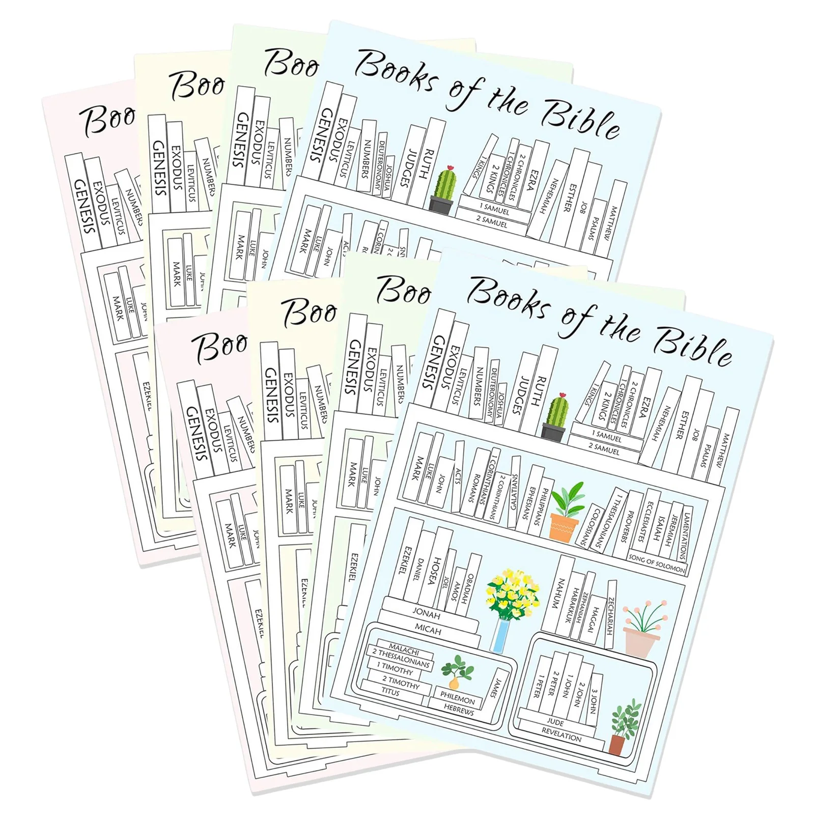 ملصقات الكتاب المقدس 8 أدوات تعليمية وقراءة ملصقات مذكرات مسيحية للأطفال ملصقات تعلم التقدم أداة التعلم