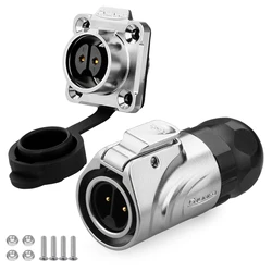 CNLINKO M16 Industrial Waterproof IP68 Power Connector LP16 2 3 4 5 7 8 9 Pin Electrical Wire Connector Quick Locking Connector